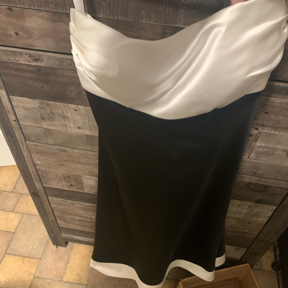 Black and white formal dress